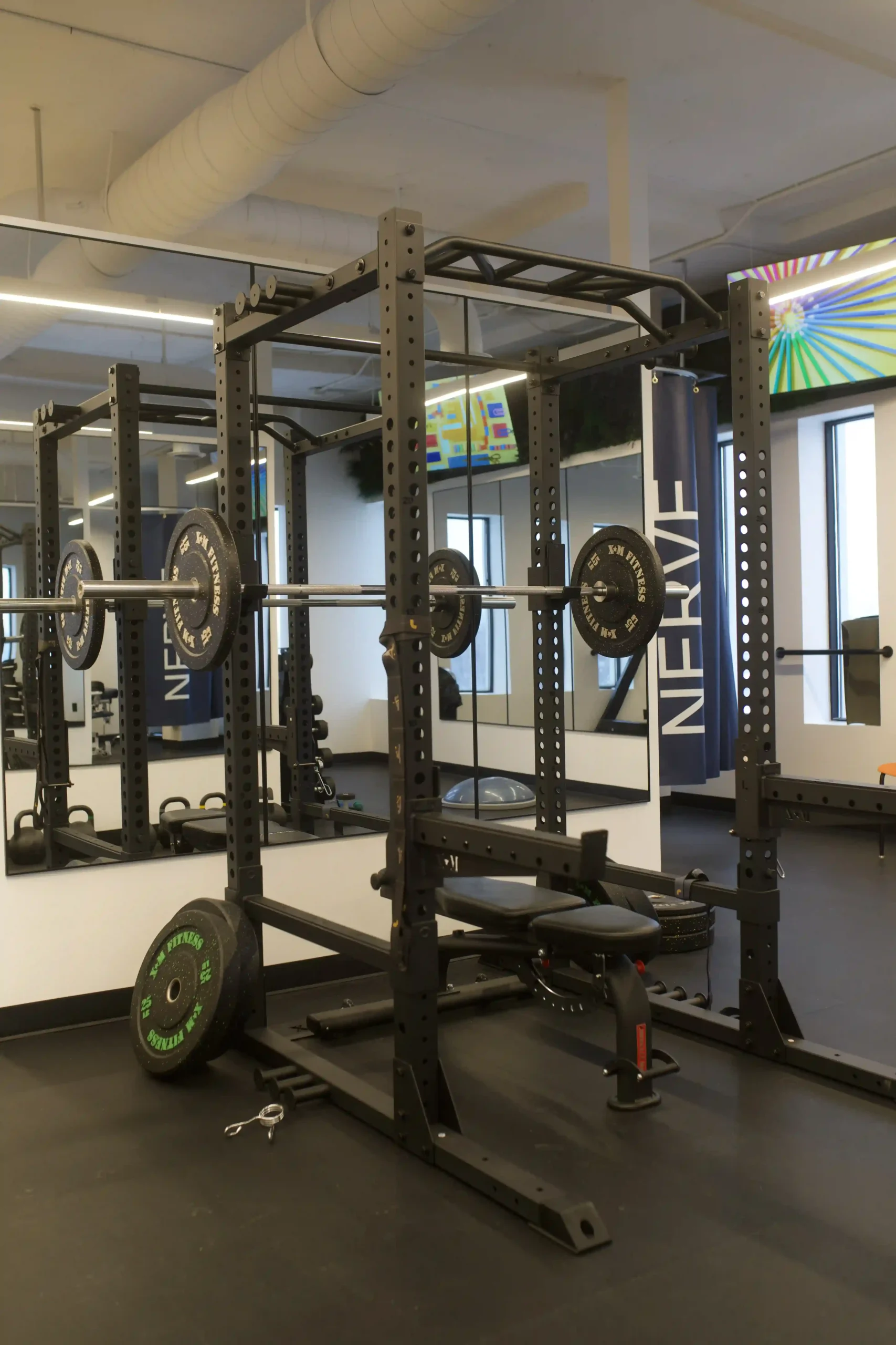 Mississauga physiotherapy clinic with workout gear and treatment bed