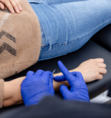 patient receiving acupuncture treatment